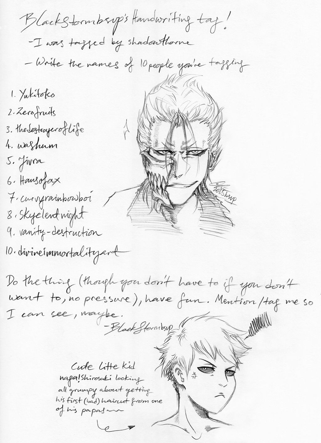 Tumblr handwriting tag