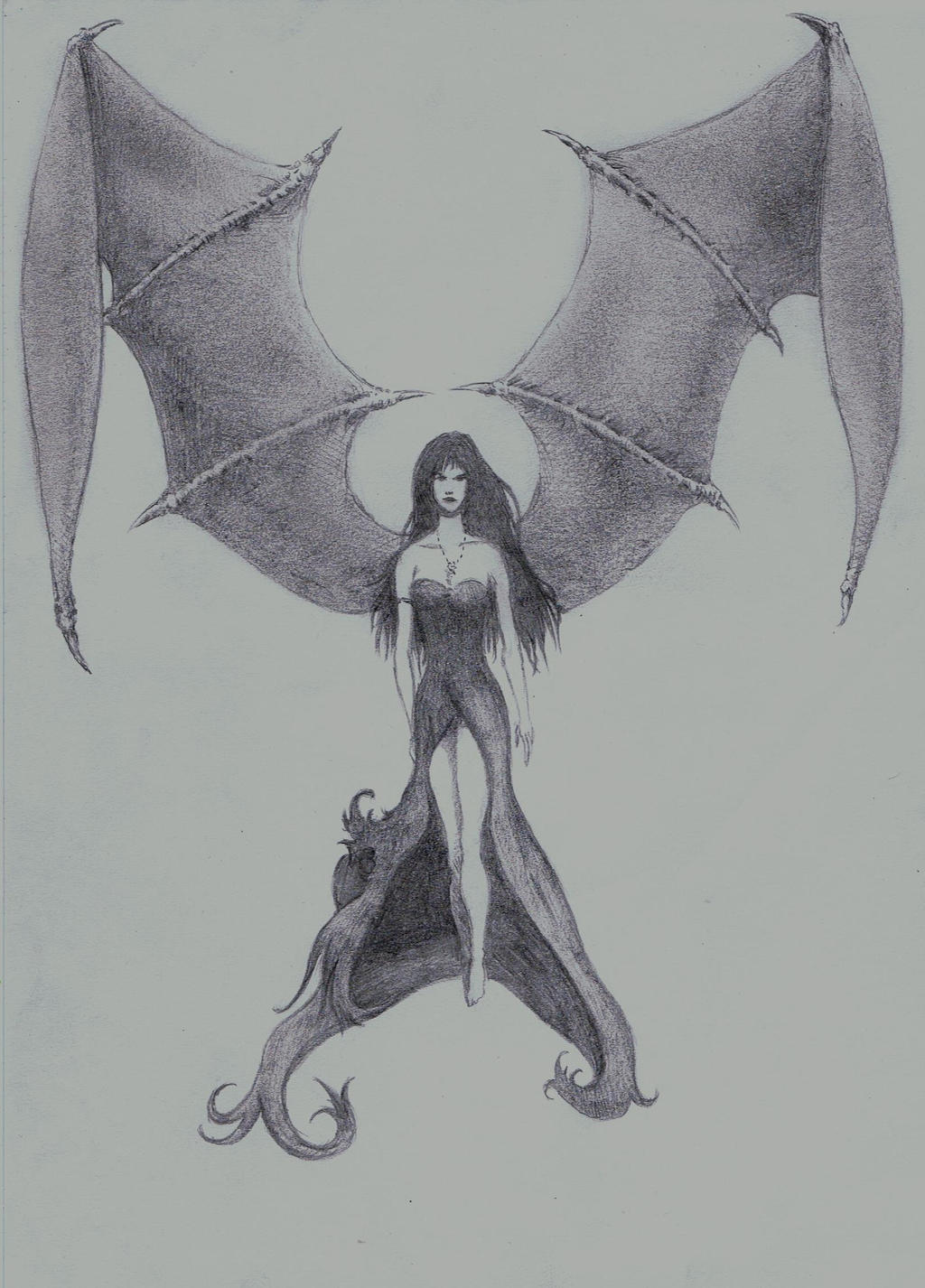 Winged Beauty - pencil 2014 quick sketch
