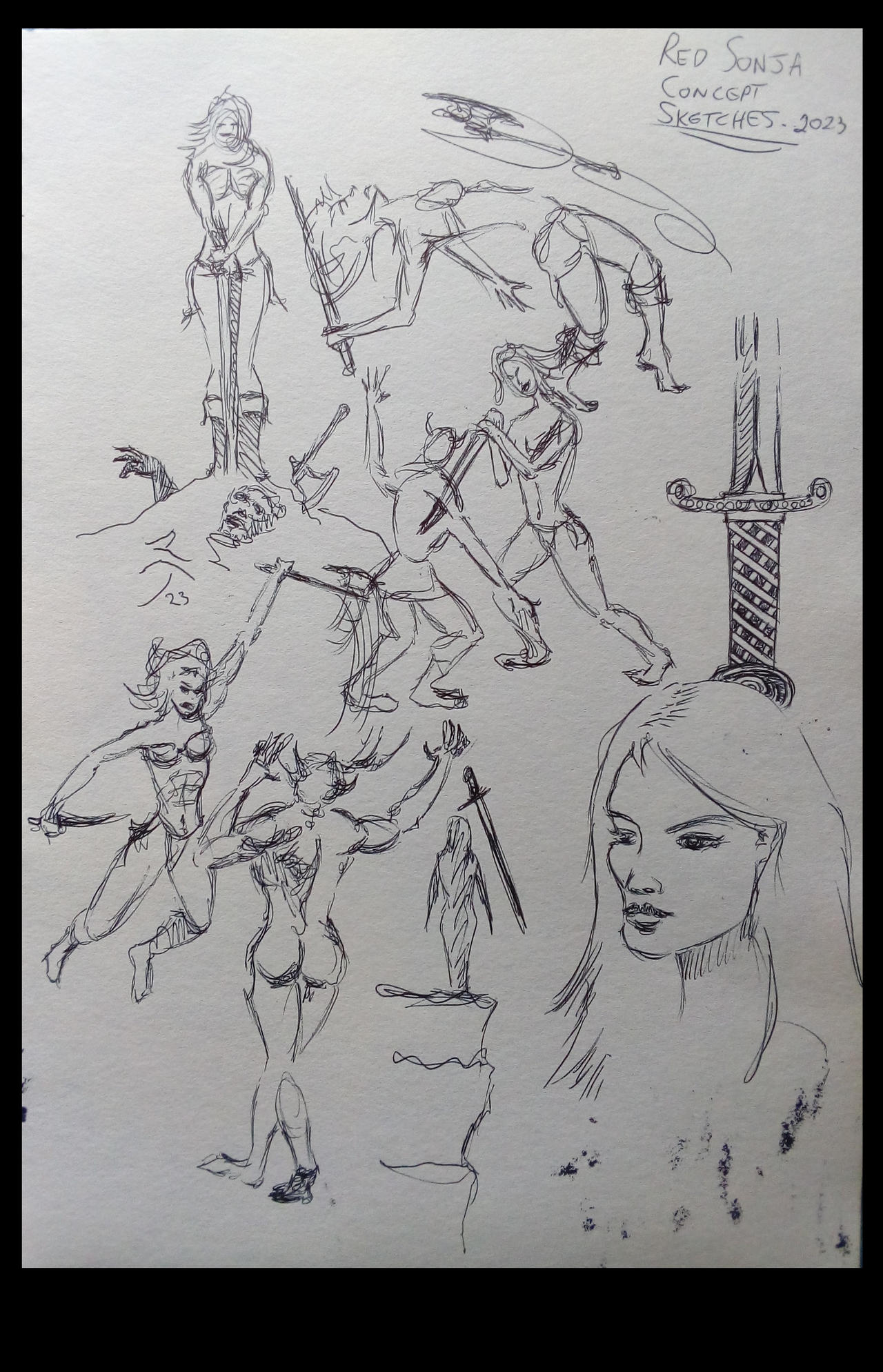 'Red Sonja' ~ Rough sketch concepts
