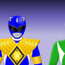 Armored Blue and Green Power Ranger