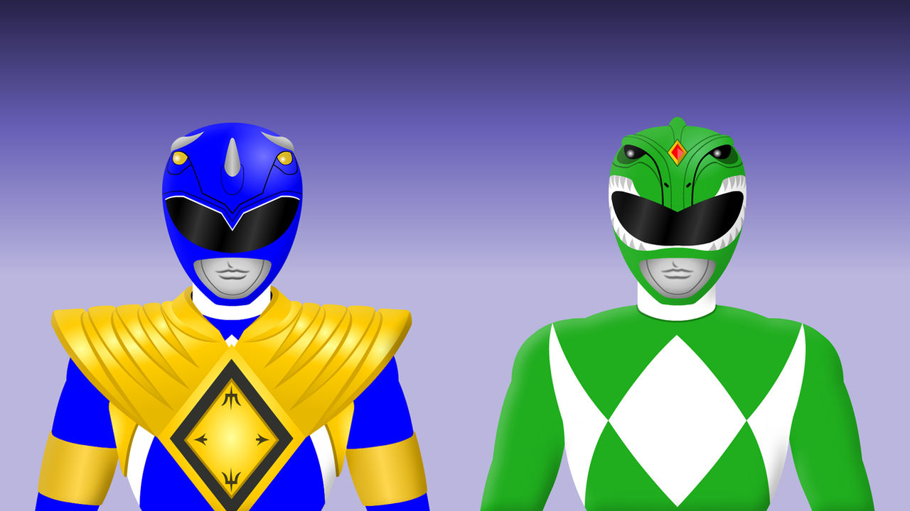 Armored Blue and Green Power Ranger by RedStriker23424 on DeviantArt
