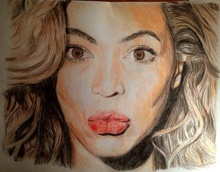 Beyonce Pencil Drawing