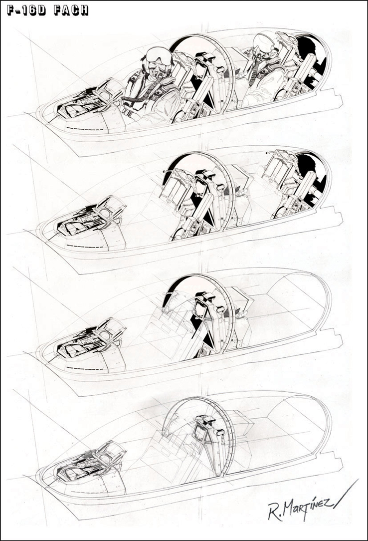 Drawing the F-16D Cockpit