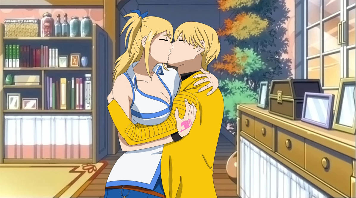 Luke and Lucy kissing at her apartment by fairyrebellion on DeviantArt