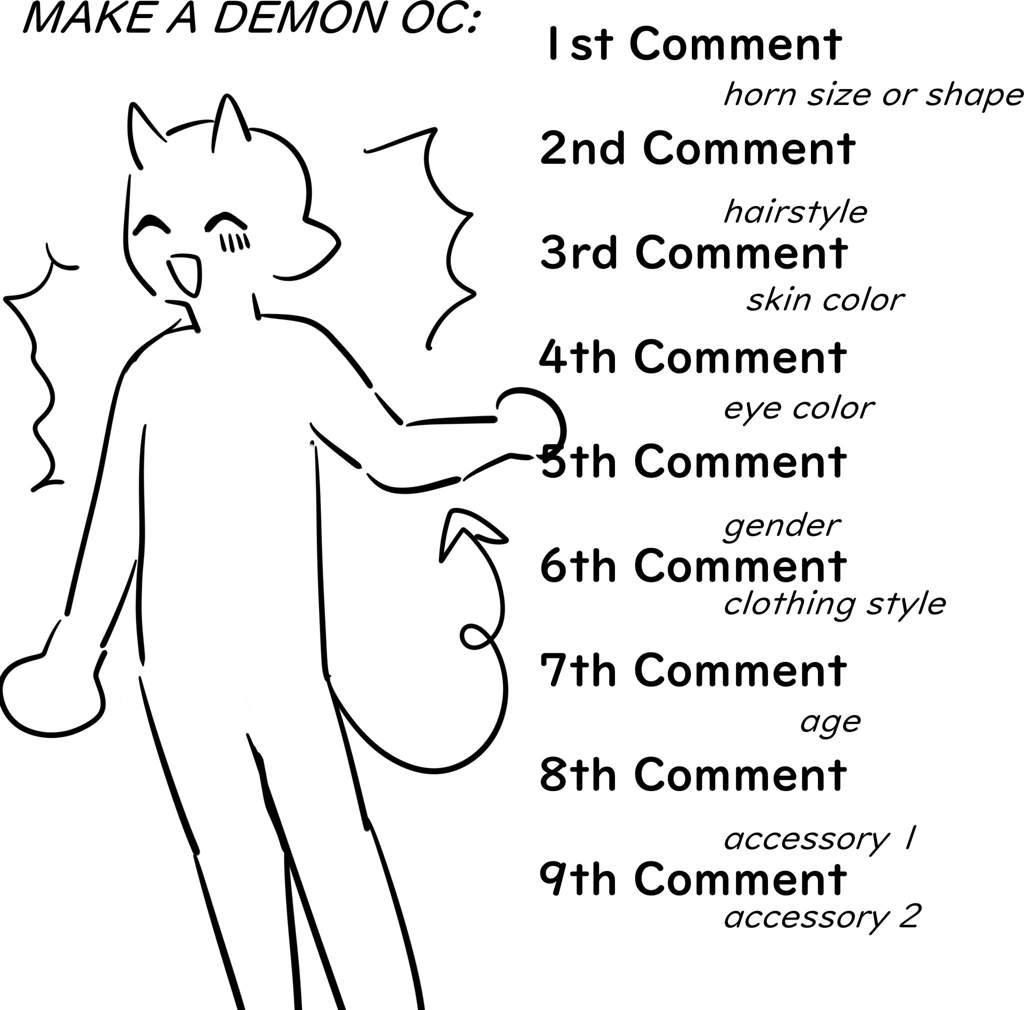 Ok-Try to make my oc (Demon kid) in your style or in the way you see them  as