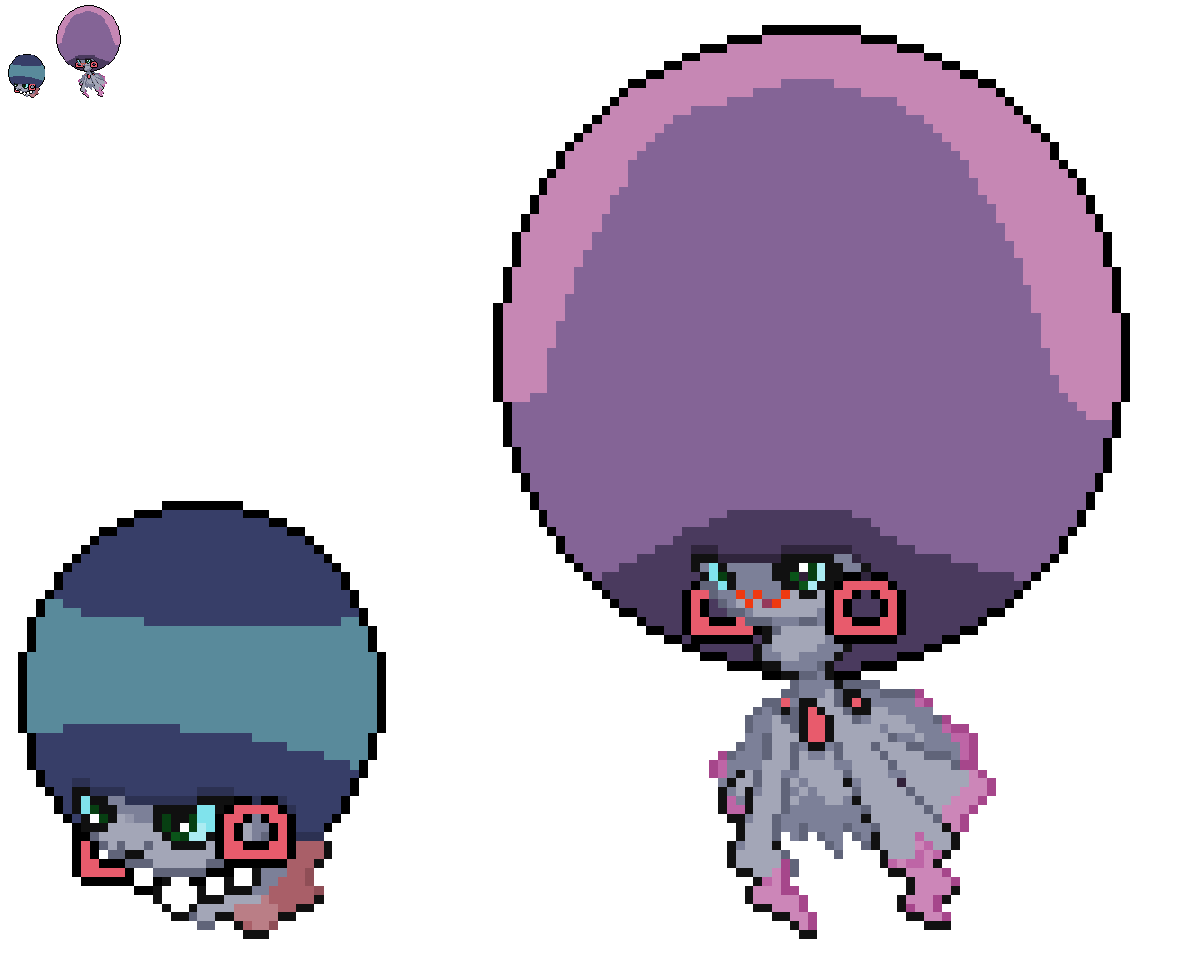 Pokemon Groovy: Misdreavus Line Sprites by PokeSmashBros on DeviantArt
