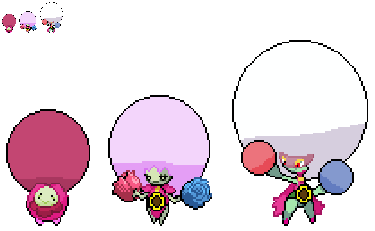 Pokemon Groovy: Roserade Line Sprites by PokeSmashBros on DeviantArt