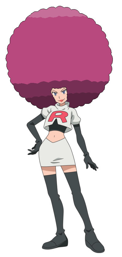 Jessie with an Afro (Version 2) by PokeSmashBros on DeviantArt