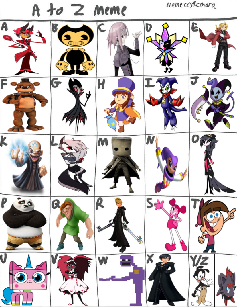 My Favorite Characters from A to Z by PrinceRalsei7 on DeviantArt My Favorite Characters from A to Z by PrinceRalsei7 on DeviantArt