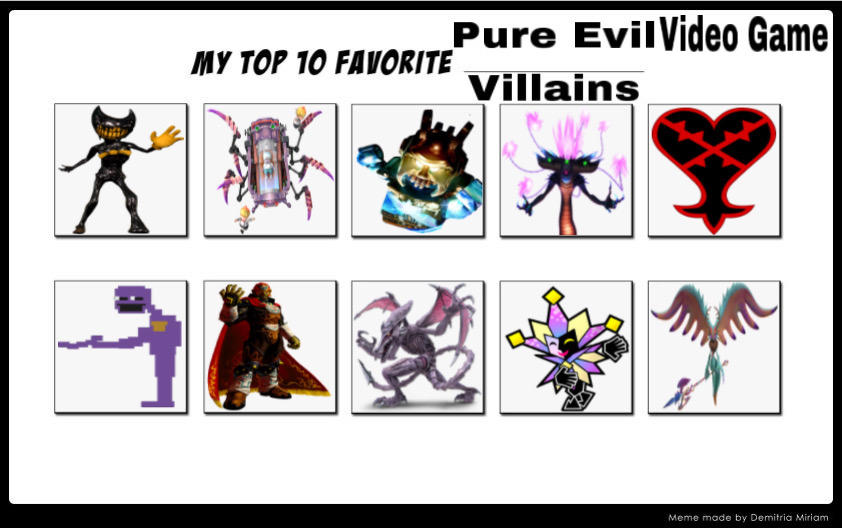 My Top 10 Favorite Pure Evil Video Game Villains By Prince Ralsei Of Da My Top 10 Favorite Pure Evil Video Game Villains By Prince Ralsei Of Da