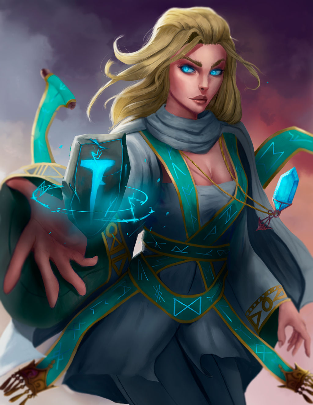 Cas Rune Caster Tree Of Savior - Rune Caster Fanart by GabrielBevacqua-Arts on DeviantArt