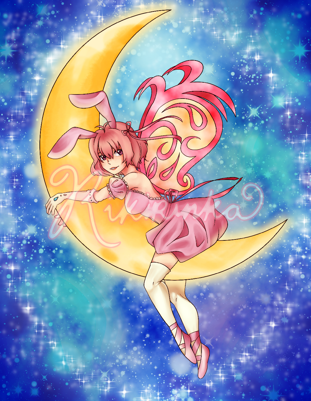 Moon Bunny v2 by rikirinka on DeviantArt