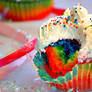 a beautiful rainbow cake.