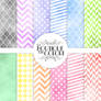 Seamless Watercolor Patterned Digital Papers