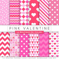 Pink Valentine's Day Digital Paper