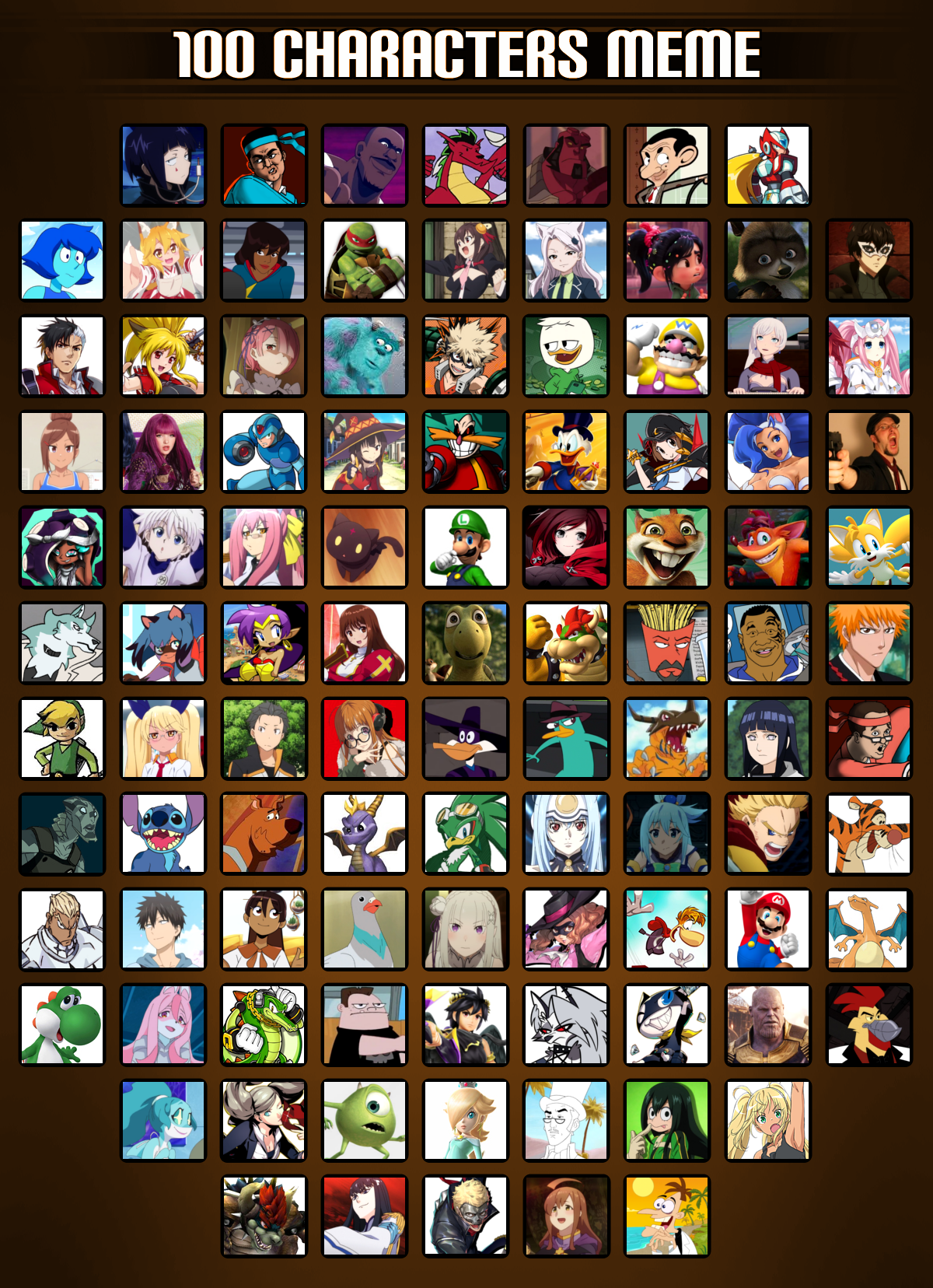 100 Characters Meme: Inazuma Eleven by DuskMindAbyss on DeviantArt