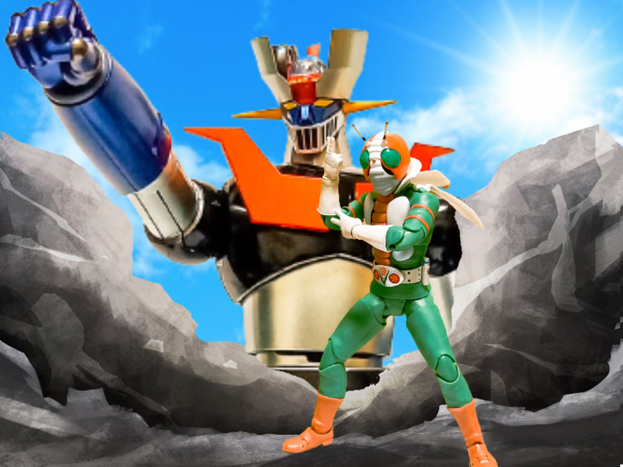 Mazinger Z Racer KAMEN RIDER V3/MAZINGER Z by a-jack on DeviantArt