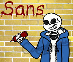 Ketchup Graffiti With Sans (no ketchup was wasted)