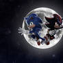 Sonic Movie 3 Sonic and Shadow Moon Pose