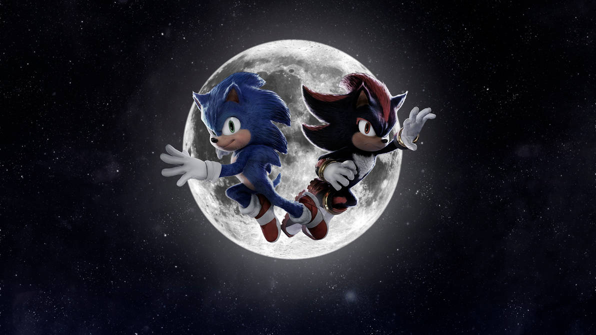 Sonic Movie 3 Sonic and Shadow Moon Pose by AntonFaster on DeviantArt