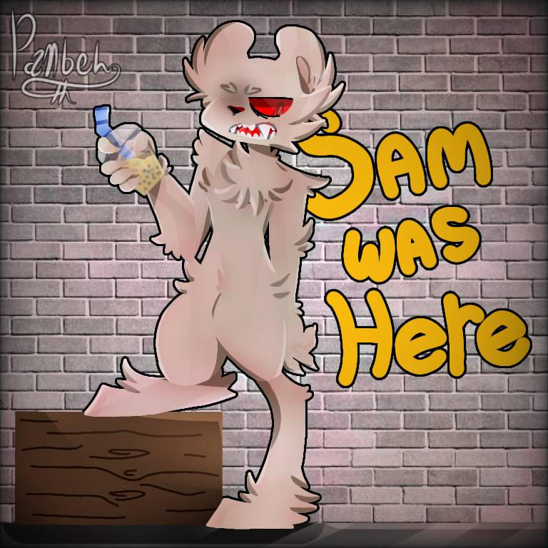 this is Sam, from a Roblox game: Bear alpha -) by Panbel on DeviantArt
