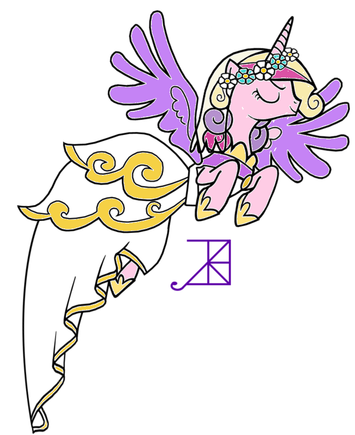 Evil Cadance lineart colored