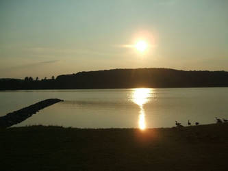 Sunset over the resevoir