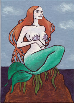 Small mermaid painting