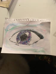 Watercolor and Marker Eyee