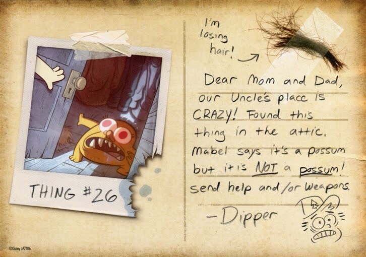 Dipper's postcard.