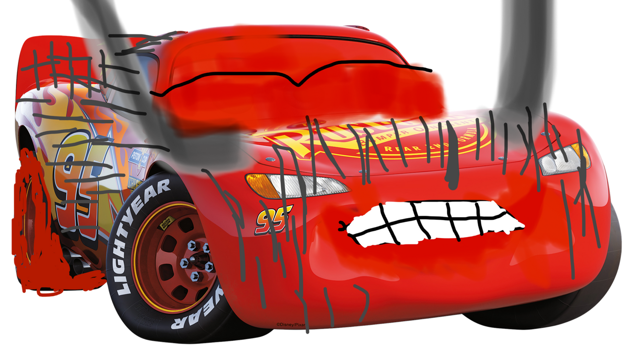 Lightning McQueen Crashed By Ar47454824 On DeviantArt lightning-mcqueen-crashed-by-ar47454824-on-deviantart