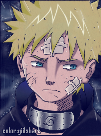 Naruto in the rain