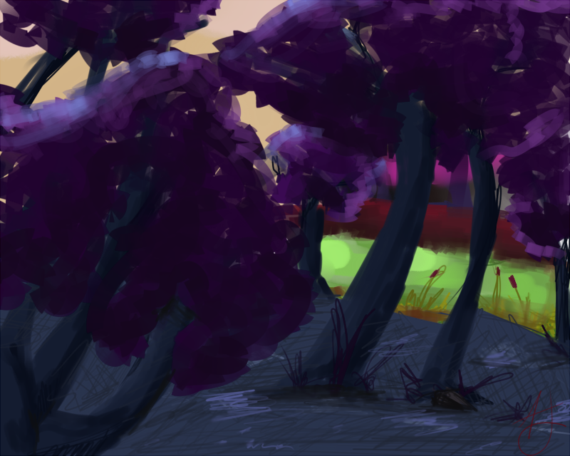 Environment Speedpaint- Forest of Violet