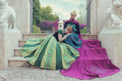 Elsa and Anna Coronation Cosplay II