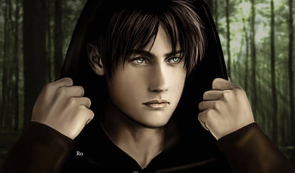 Eren with the hood