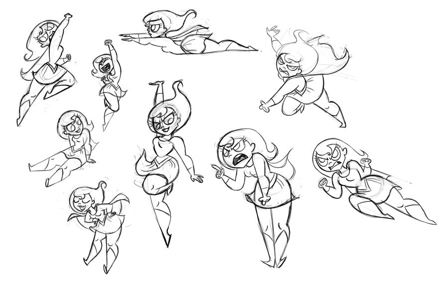SBFF Supergirl sketches
