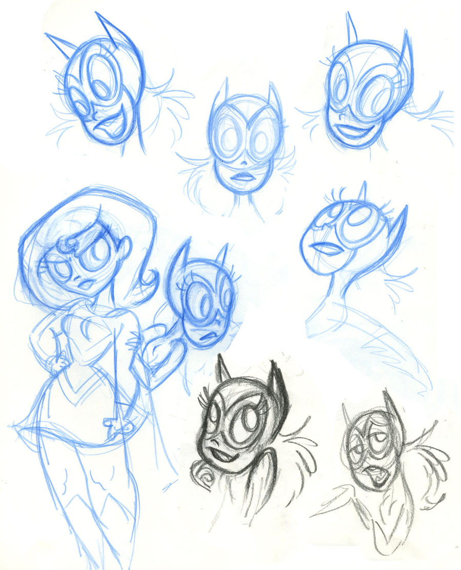 SBFF Batgirl face studies