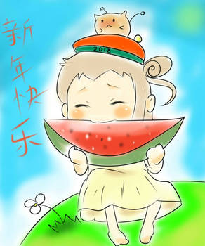 watermelon new year greetings