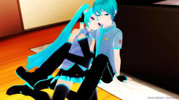 Miku and Mikuo Hatsune - Home [ MMD ]