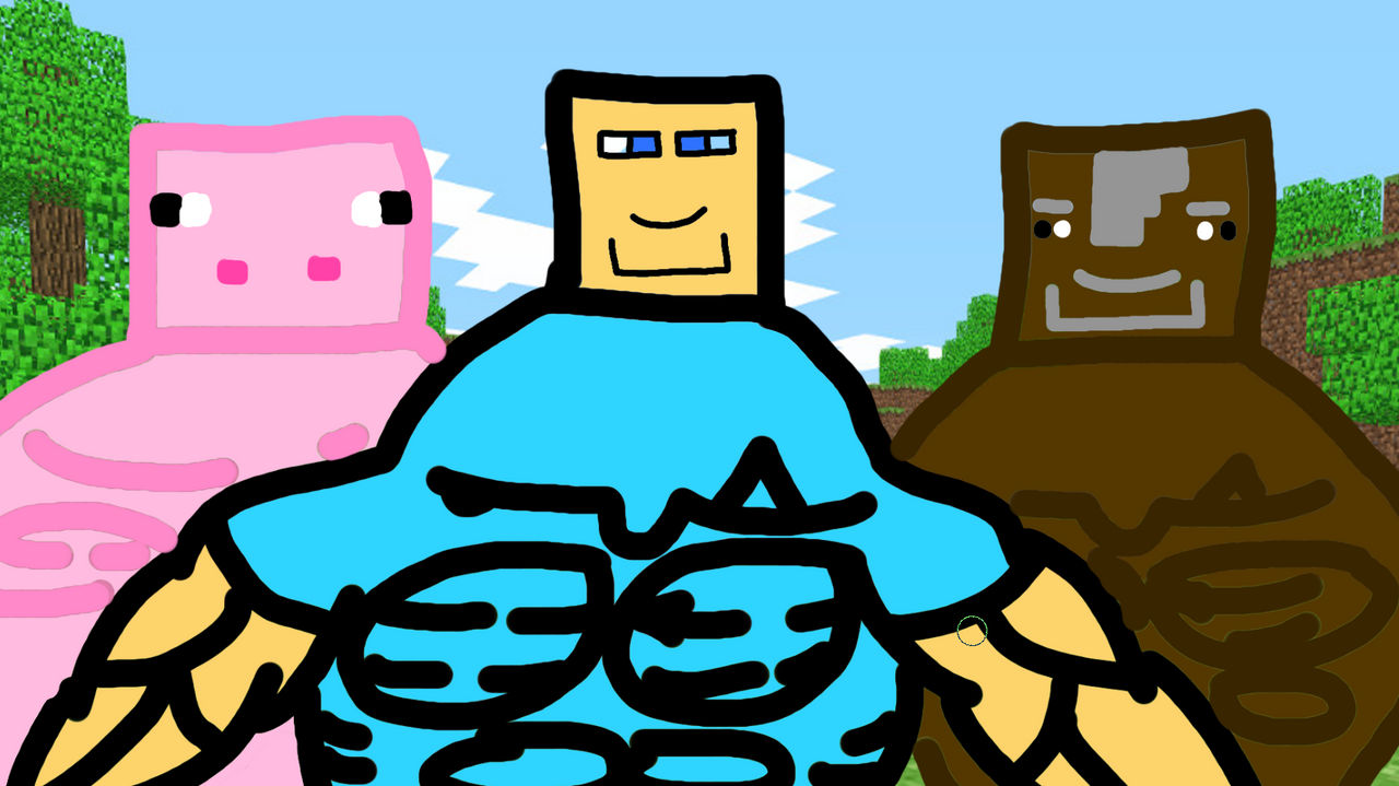 Buff steve and his boys by AverageReinerEnjoyer on DeviantArt