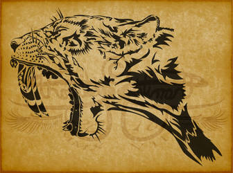 Tribal Big Cat Sabre Tooth Tiger