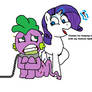 Spike helps Rarity