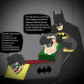 Robin tickled by Batman
