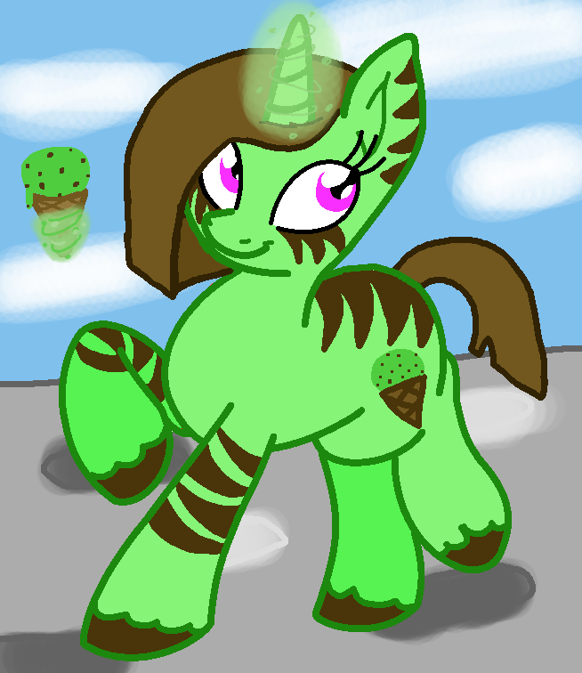 Themed Pony Adopts #3 - Mint-ChocChip Pony :OPEN: