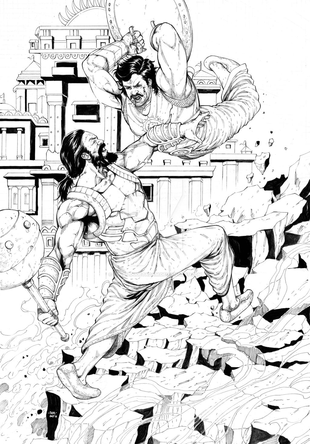 Bahubali Fan Art by pencildudetadam on DeviantArt Bahubali Fan Art by pencildudetadam on DeviantArt