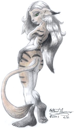 genetically engineered cat girl skecthc by RENNR on DeviantArt