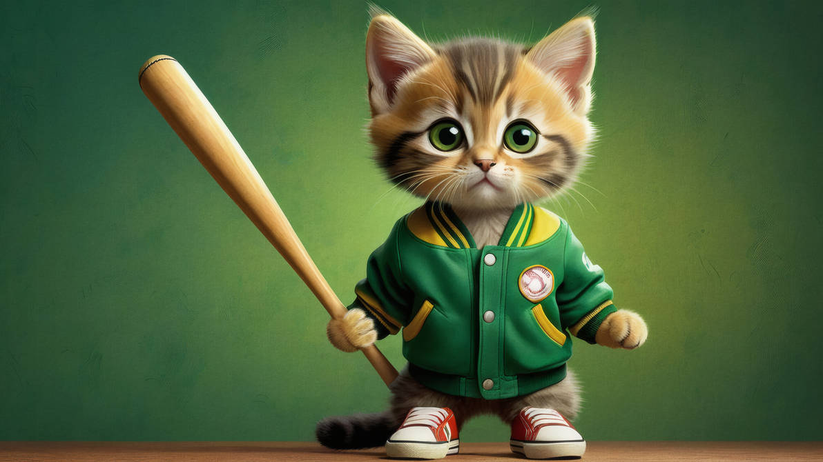 FREE! Cat with a Bat by AIDove on DeviantArt