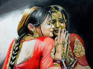 Sanaya irani drawing (oil pastel) Rangrasiya