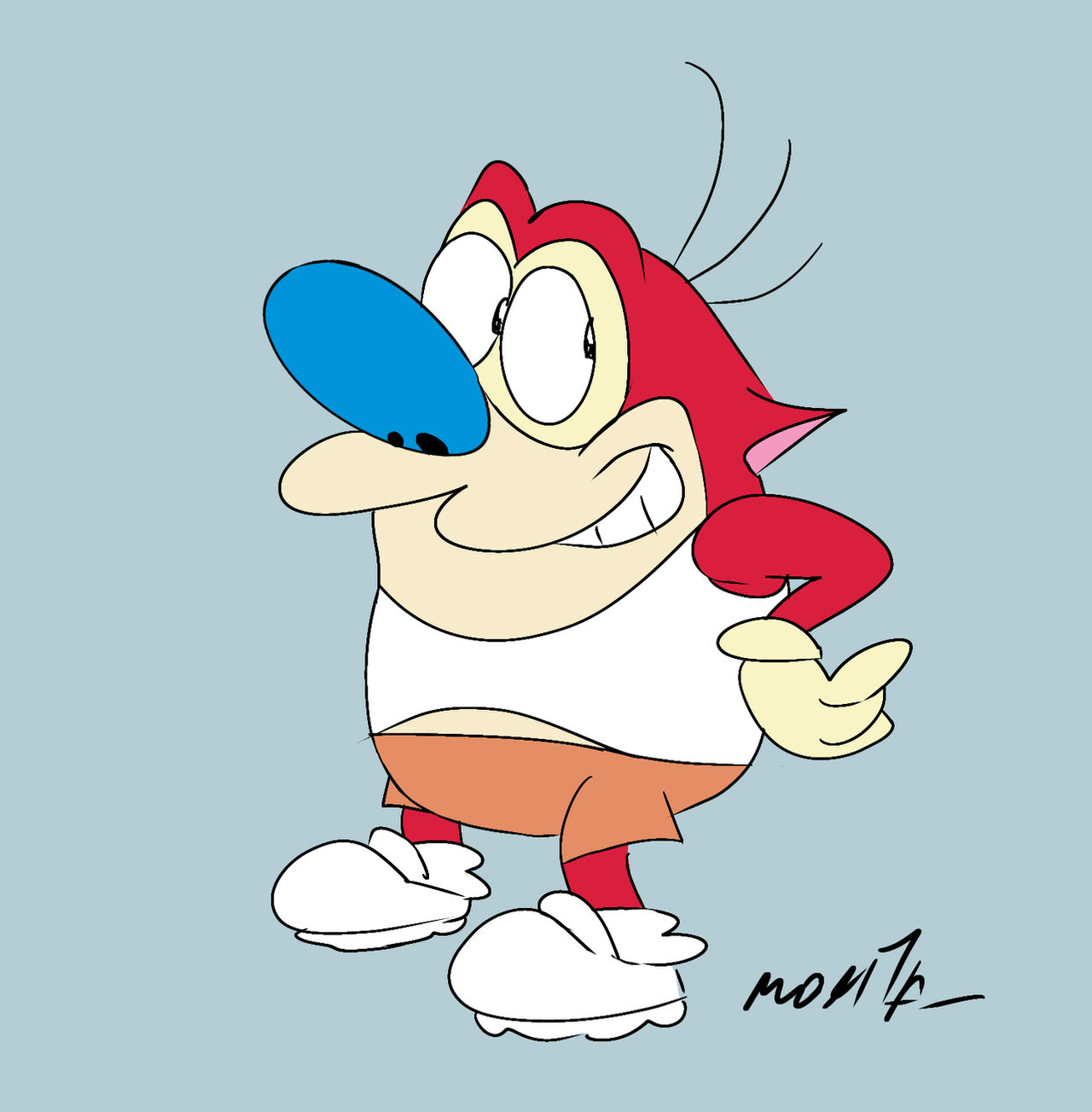 Stimpy Smells Stimpy by MONITA-LA-ART on DeviantArt