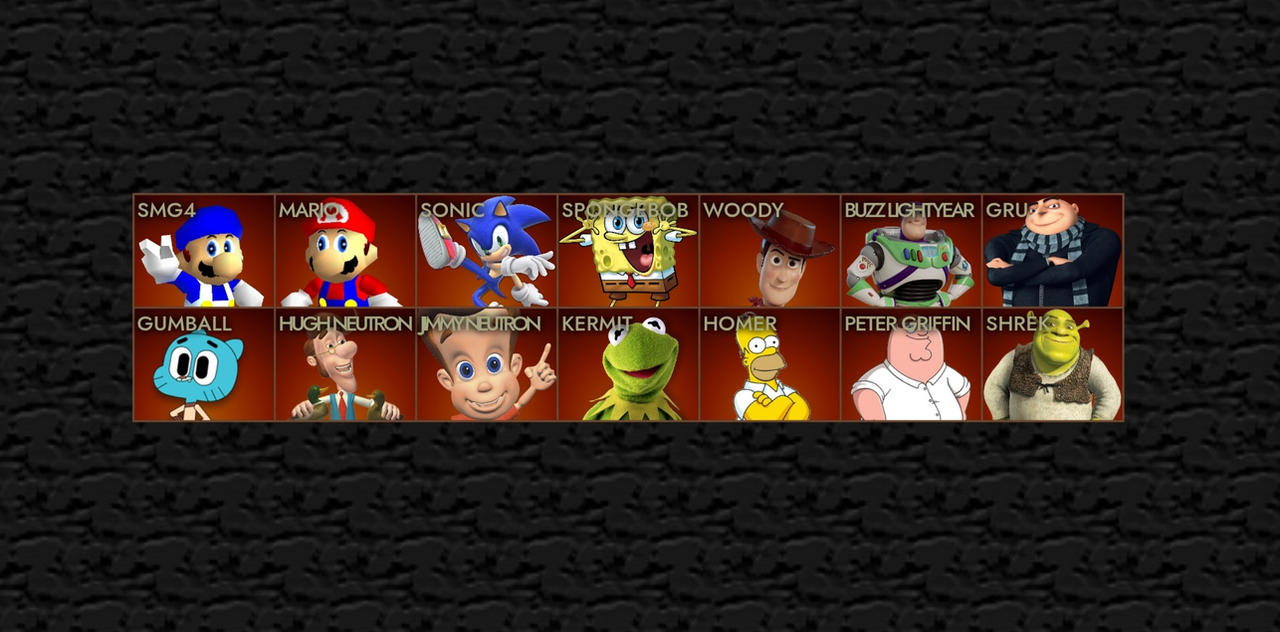 Cartoon Fighters Deviantart Roster Super Meme Fighters Roster Version 0.1.0. by gumballnetworkcu on DeviantArt